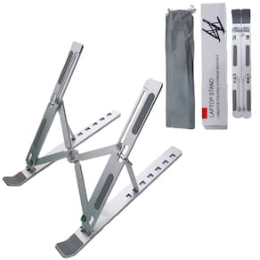Base suporte todo em alumínio dobravel portatil para notebook p2 bs07