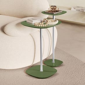 Conjunto Mesa Lateral Florença Alta e Baixa - Lf 049 Verde/Cromado