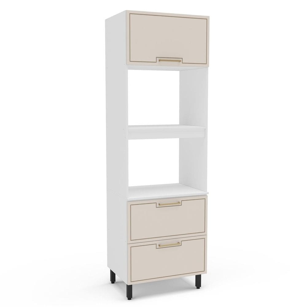 Torre Quente 2 Portas Basculantes 1 Gaveta Branco/Creme