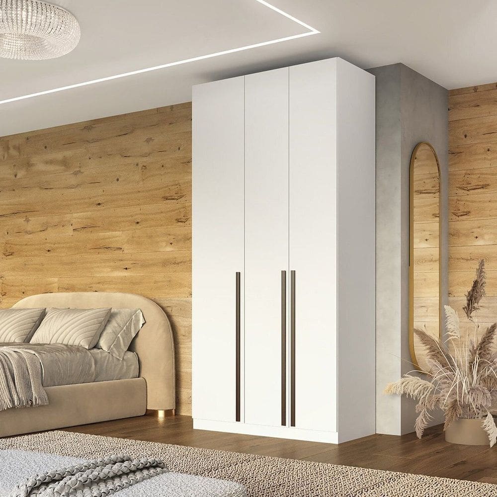 Guarda Roupa Vicenzo 3 Portas 115x240x53cm Branco