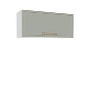 Armário Aéreo 1 Porta Basculante 80cm X 36cm X 30,5cm Branco/Verde