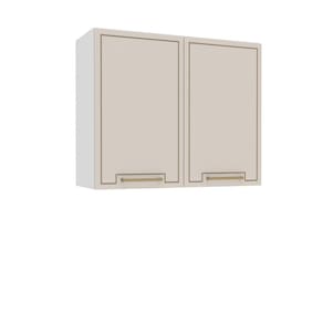 Armário Aéreo 2 Portas 80cm X 66cm X 30,5cm Branco/Creme