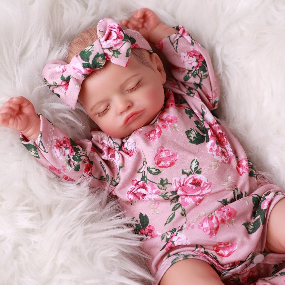 Boneca Reborn BABESIDE Sleeping 50 cm, corpo macio e realista