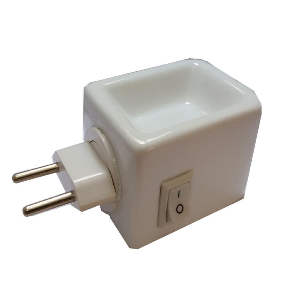Difusor Bi-Volt Tomada Porcelana Aromaterapia Branco