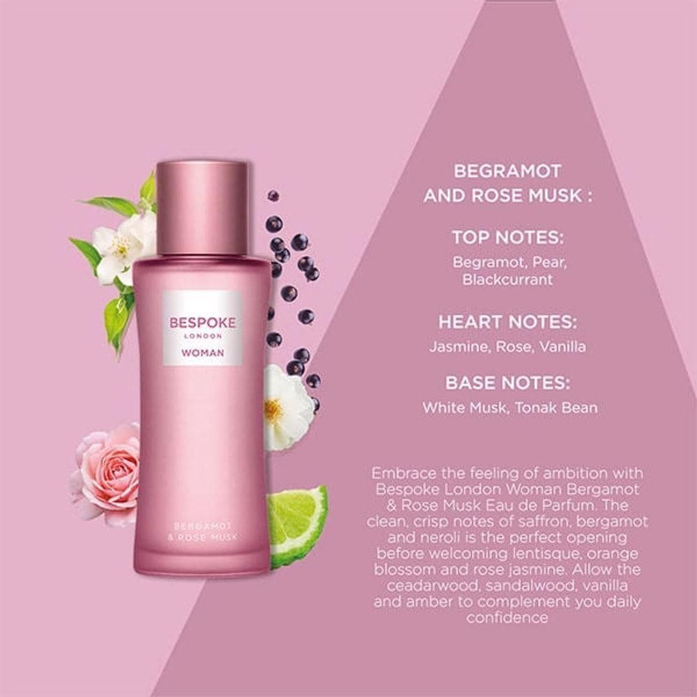 Bespoke London Woman Bergamot & Rose Musk | Casas Bahia