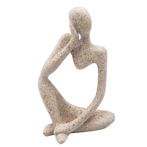 Escultura Dnoifne Thinker, resina de arenito, estilo abstrato