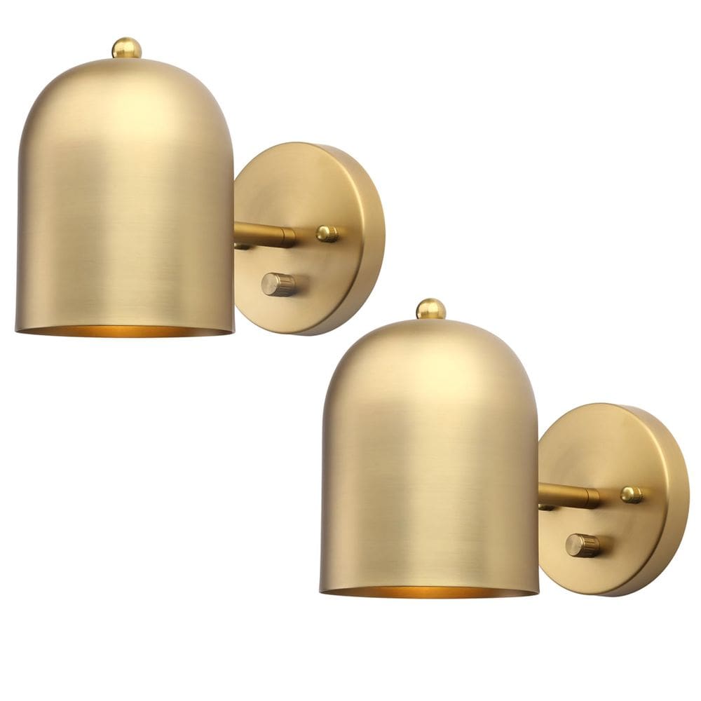 Arandela de parede Pathson Modern Dimmer Switch com acabamento em latão x2