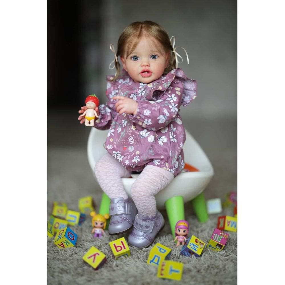 Boneca Reborn Baby Doll Anano Girl 60 cm de silicone realista 1,5 kg