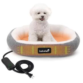 Cama aquecida para gatos KEKELAN Indoor para gatos, cachorros e gatinhos, cinza