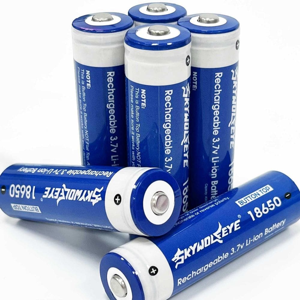 Baterias recarregáveis Tokeyla 18650 3,7 V 4000 mAh, pacote com 6