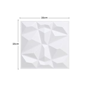 Kit 15 Placas Pvc 3D Auto Relevo Revestimento Diamante 25 Cm