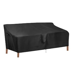 Capa de sofá de pátio OutdoorLines impermeável de 4 lugares preta