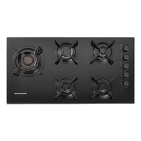 Cooktop A Gas Quadrichama Preto 5 Bocas 85x46cm - Brastemp