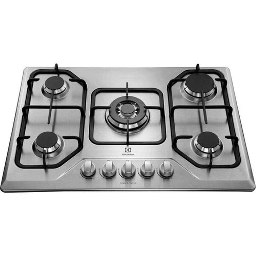 Cooktop A Gas Tripla Chama Inox 5 Bocas 52x75cm - Electrolux