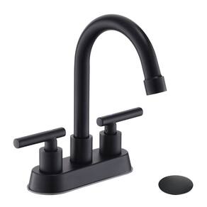 Torneira de banheiro YardMonet Black com 2 alças com dreno dobrável