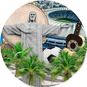 Painel Redondo 3D Sublimado Rio De Janeiro Frd-5407