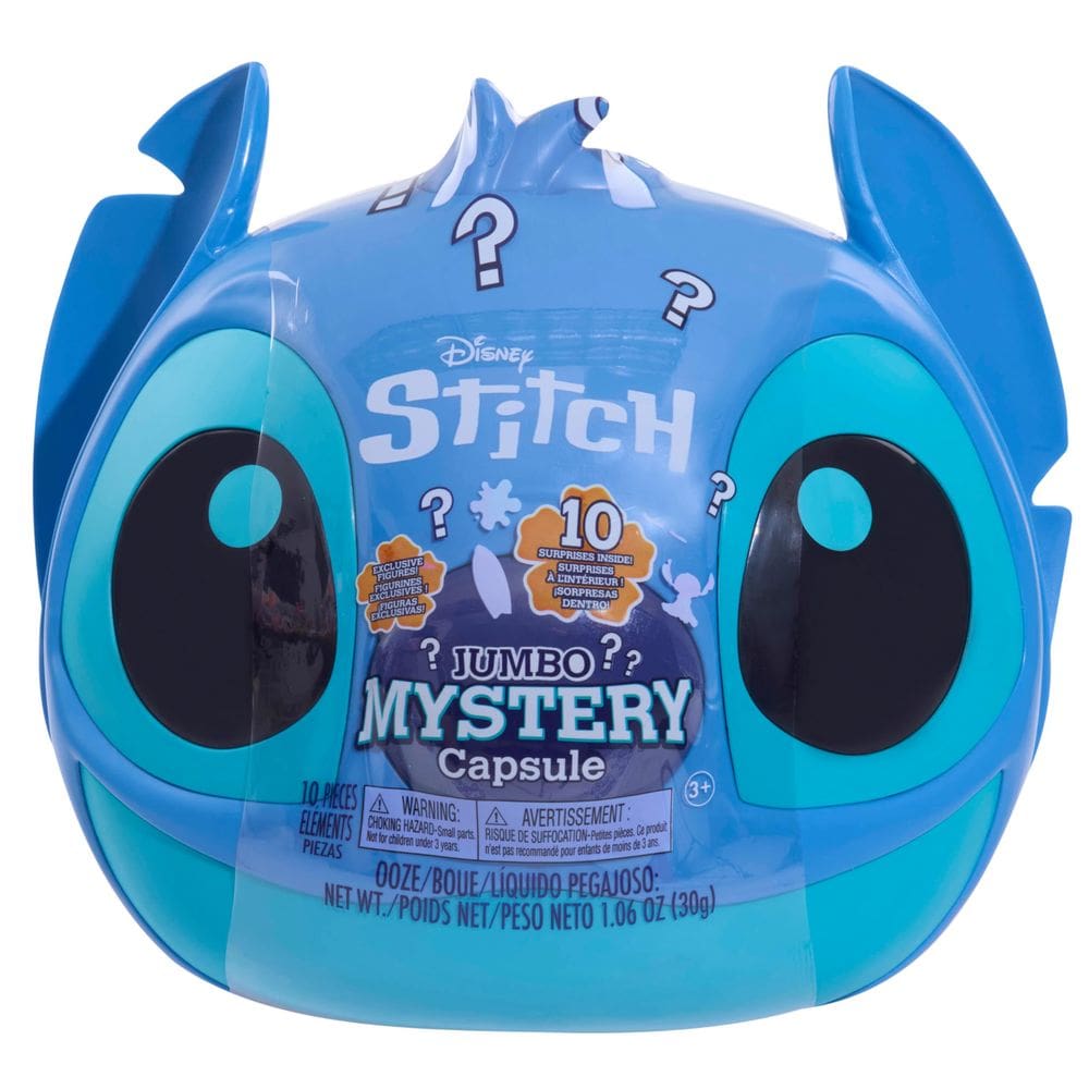 Cápsula misteriosa Just Play Disney Stitch Jumbo com boneco de 23 cm