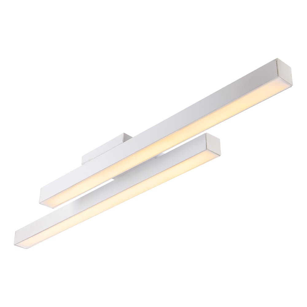 Lustre LED Linear Duplo Perfil Led Moderno Para Sala de Jantar Estar Cozinha Escritório 36W 80CM Bivolt