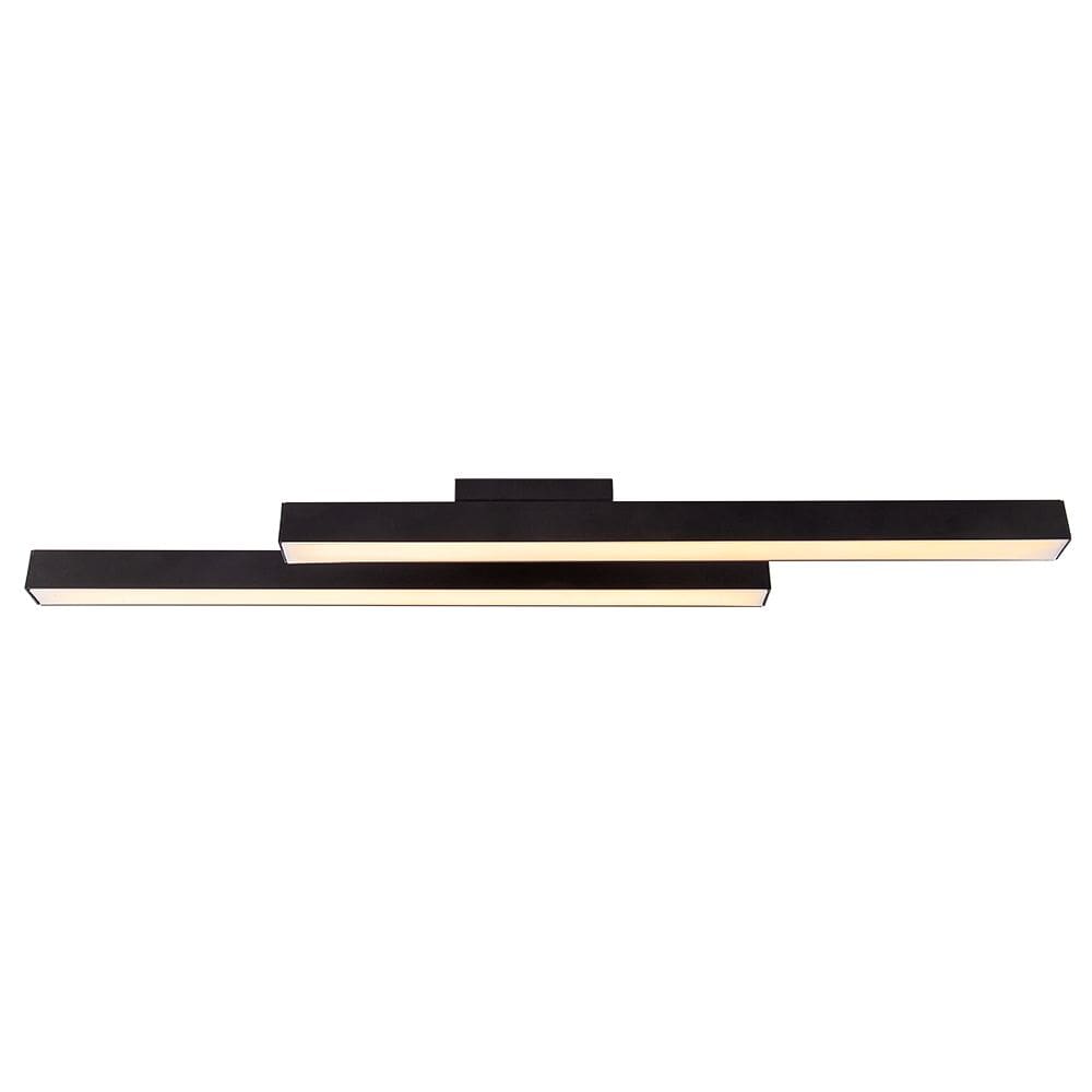 Lustre LED Linear Duplo Perfil Led Moderno Para Sala de Jantar Estar Cozinha Escritório 36W 80CM Bivolt