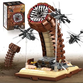 Blocos de construção Toy Sandworm Monster com ornitóptero suspenso
