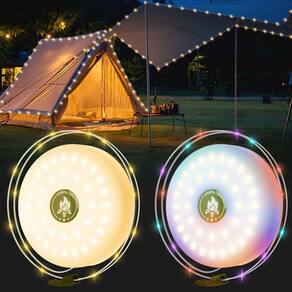 Camping String Lights Siloon, pacote com 2, 8 modos de iluminação, 10 m