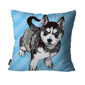 Capa Para Almofada Mdecore Pets 45x45cm - Husky Si