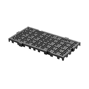 Estrado Deck Piso Plástico 50X25X2,5Cm Preto
