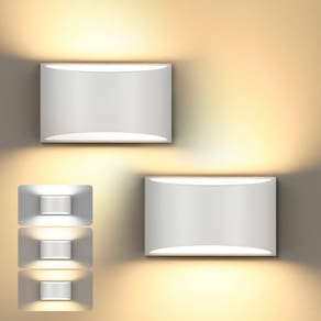 Arandelas de parede TRLIFE reguláveis em alumínio LED de 12 W, conjunto de 2