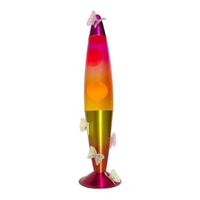 Lâmpada Rainbow Motion Libubow de 16 polegadas com bordado de borboleta