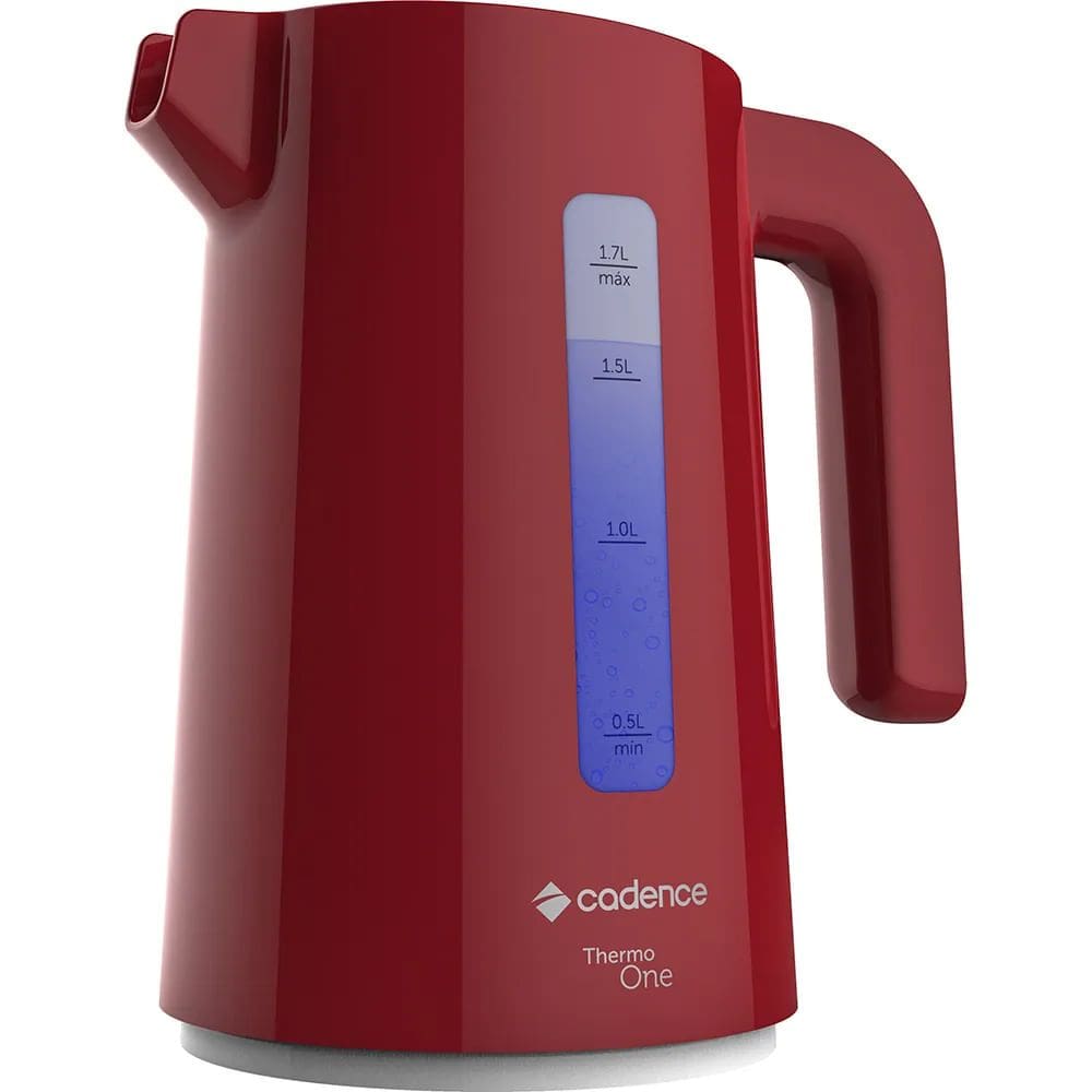 Kit Máquina de Waffles e Chaleira Vermelha 1,7L Cadence