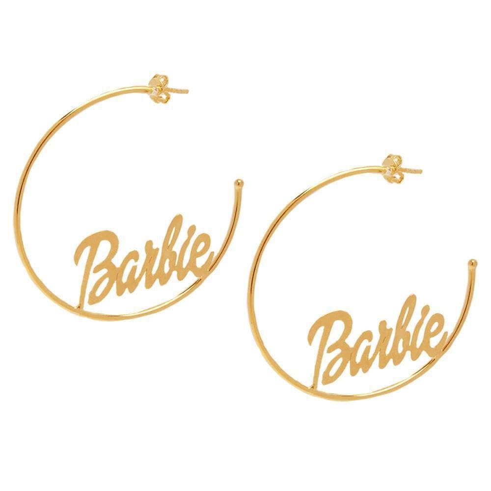 Brinco De Argola Barbie Folheado A Ouro