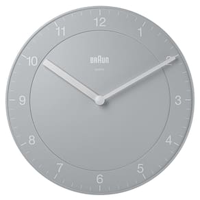 Relógio de parede Braun Classic BC06G 20 cm de diâmetro cinza