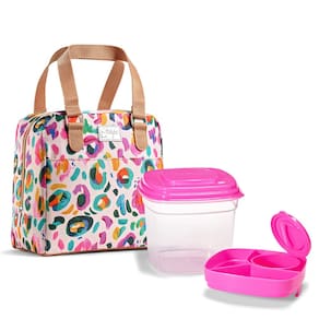 Lancheira Fit & Fresh Minneola Blush Leopard para mulheres