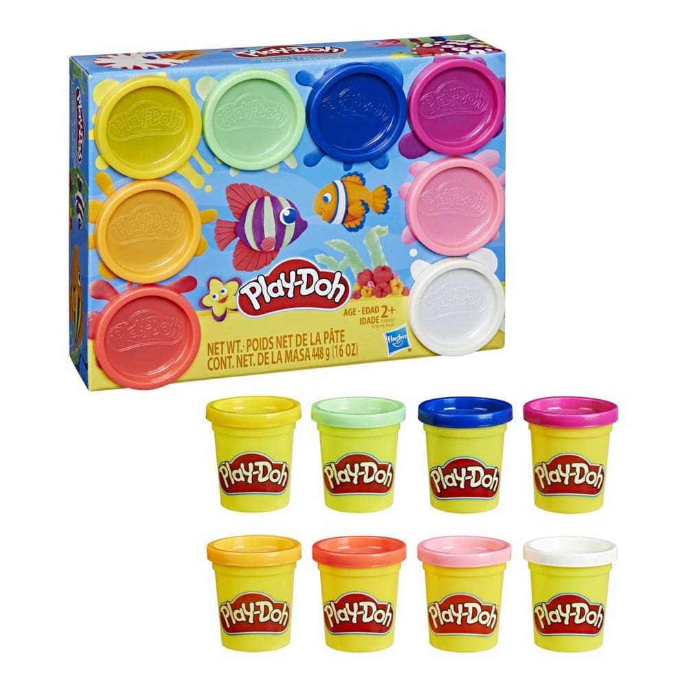 Kit Massa de Modelar Play-Doh Hasbro com 8 Potes - Item Variado