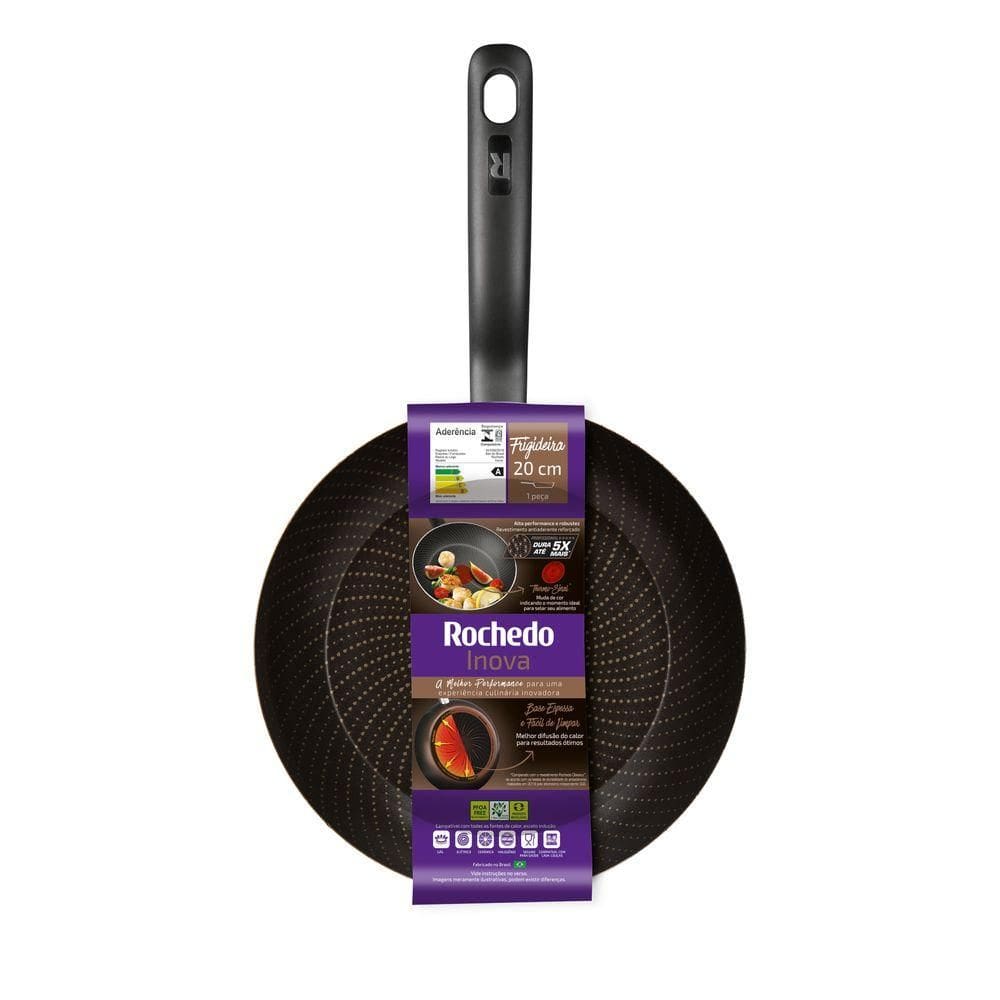 Frigideira Antiaderente Rochedo Inova Revestida 20cm