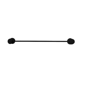 Porta Toalha Reto Para Banheiro Luxo Preto Fosco