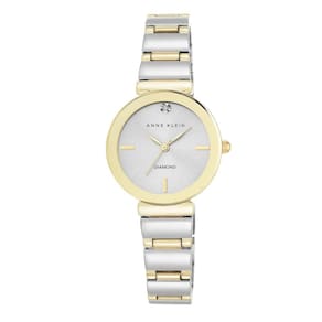 Relógio feminino Anne Klein com mostrador de diamante genuíno