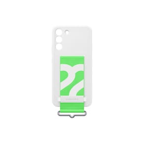 Capa de telefone Samsung Galaxy S22+ de silicone com alça branca