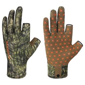 Luvas de caça BASSDASH Fingerless Camo UPF 50+ Unissex HG03