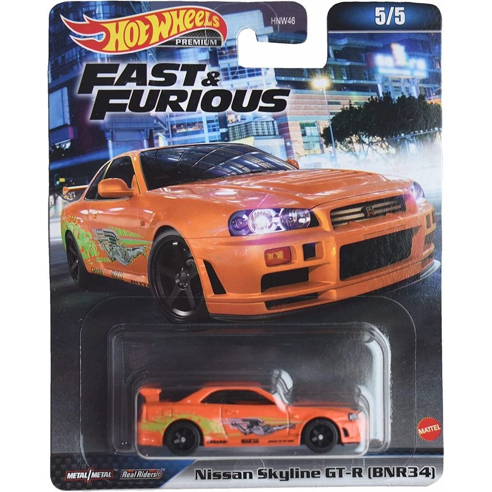 Carro de brinquedo Hot Wheels Nissan Skyline GT R Fast & Furious Orange