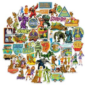 Pacote de adesivos Scooby-doo Die Cut Vinyl Large Deluxe x50
