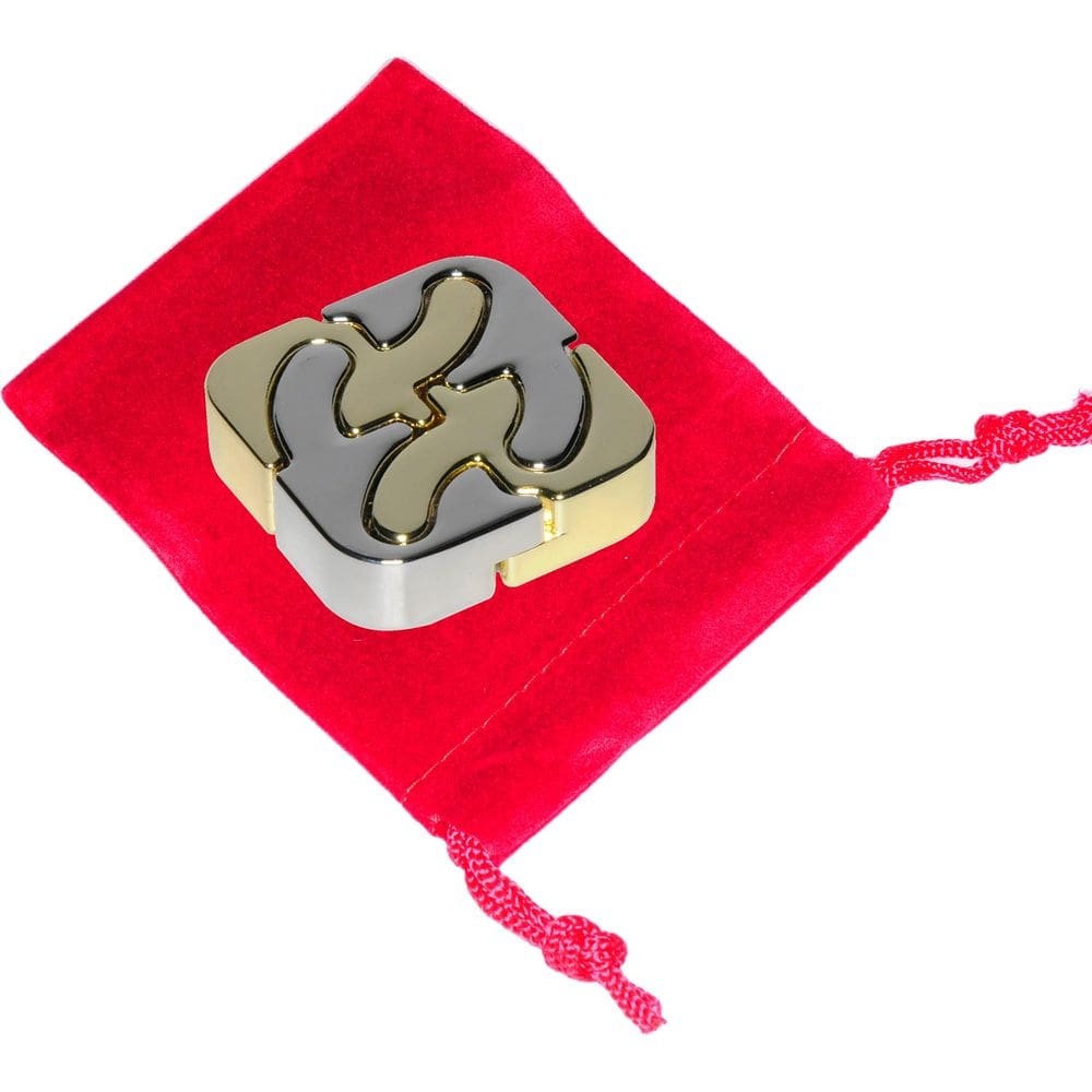 Quebra-cabeça Hanayama SQUARE Cast Metal Brain Teaser Nível 6