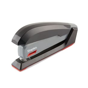 Desktop Stapler Staples One-Touch Full-Strip, 20 folhas, cinza/preto/vermelho