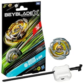 Conjunto de pacotes iniciais BEYBLADE X Arrow Wizard 4-80B com lançador