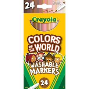 Marcadores Crayola Colors of the World: tom de pele lavável 24 quilates