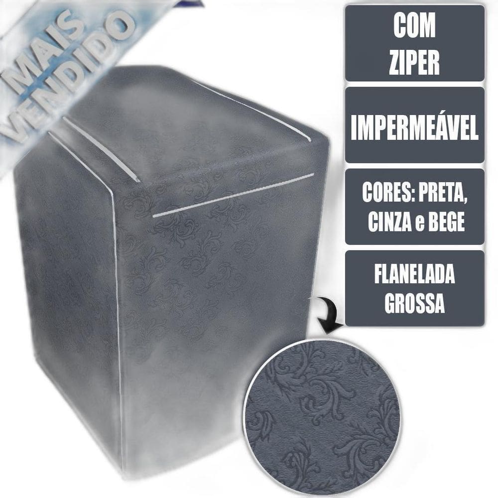 Capa De Maquina Lavar Electrolux Brastemp Consul 13 Á 17 Kg