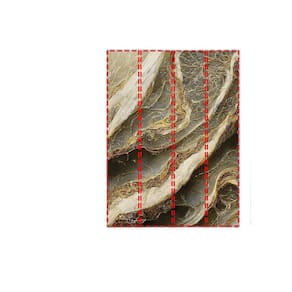 Papel De Parede Painel 3D Mármore Cinza Com Dourado 2M