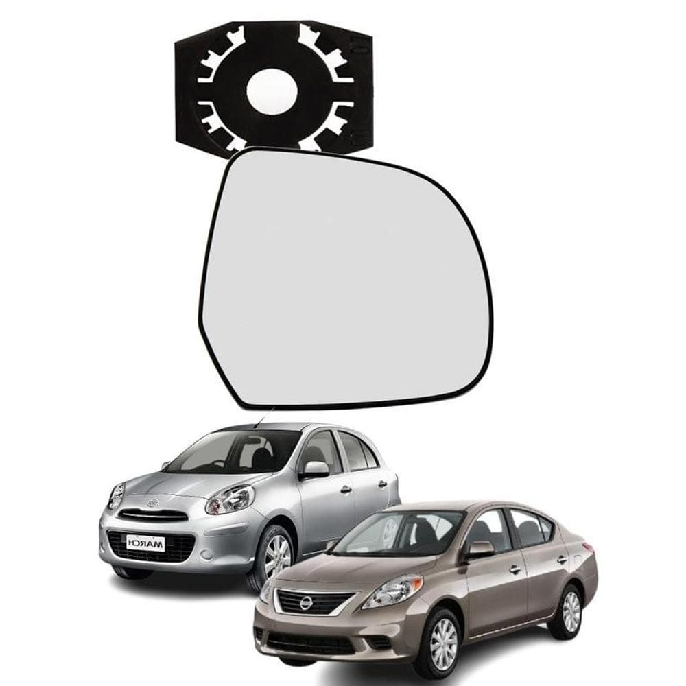 Lente Retrovisor Com Base Versa March 11-19 Ld Direito
