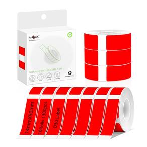 Fita de etiqueta PARLAIM Small Waterproof Thermal 10 Rolls Red