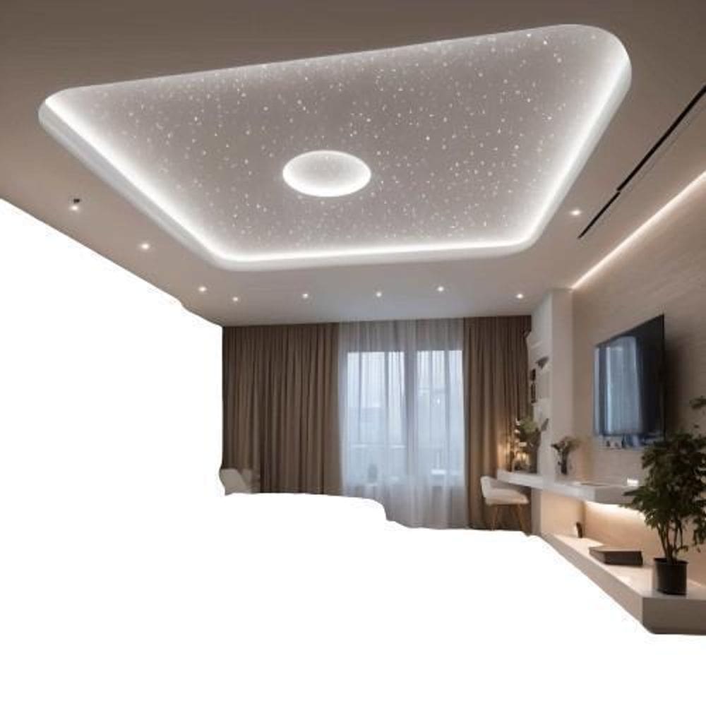 Kit Decorativo 100 Fibra Ótica Branco Efeito Luz No Céu